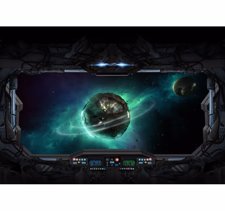 Fototapete 3D Weltraumtor zur galaxie - TenStickers