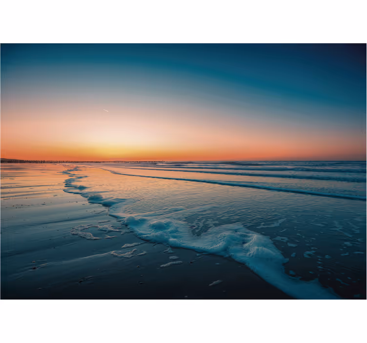 Fototapete Natur sonnenuntergang ozean wellen - TenStickers