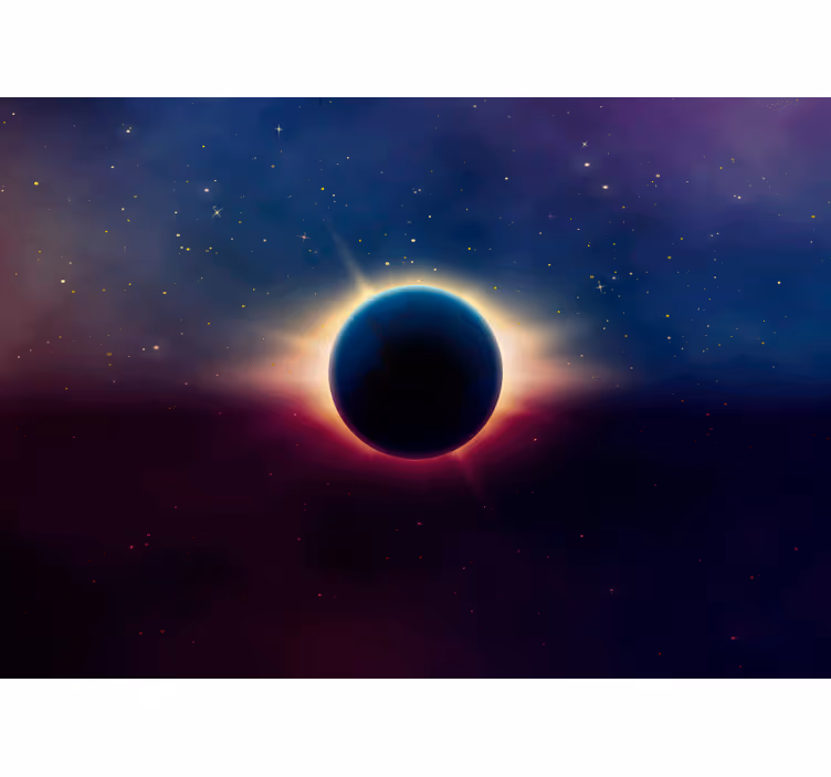 Fototapete Weltraum sonnenfinsternis - TenStickers