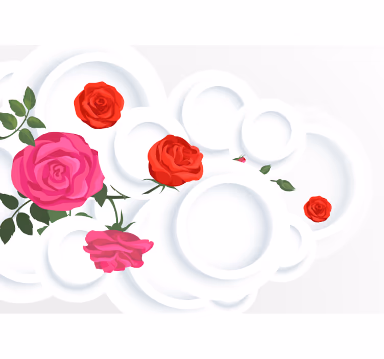 Fototapete Blumen rosen-blumenarrangement - TenStickers