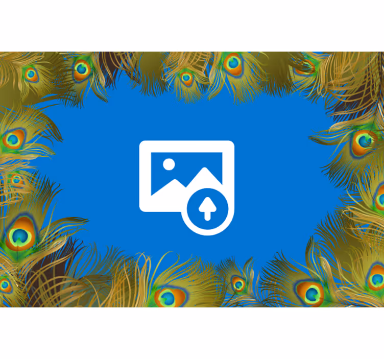 Fototapete weitere Muster pfauenfeder-umrandung - TenStickers