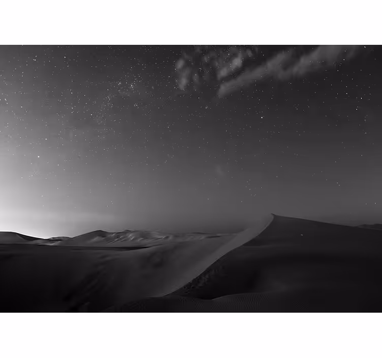 Fototapete berge wüstendünen nacht - TenStickers
