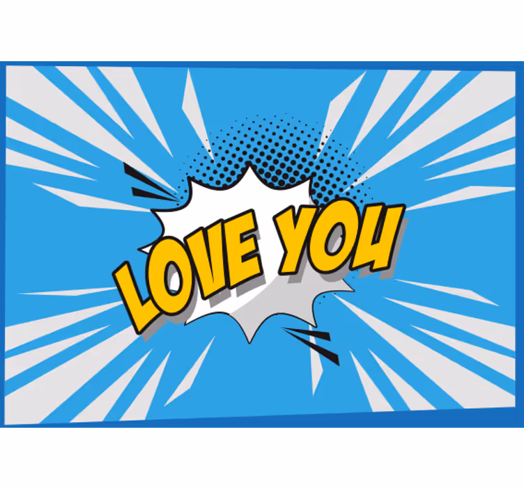 Fototapete Liebe ich liebe dich, nachrichtenüberschuss - TenStickers