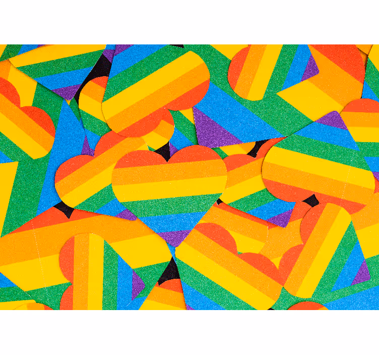 Fototapete liebe mit bunten herzmustern - TenStickers