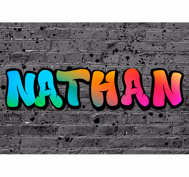 Fototapete spruch lebendige namenskunst - TenStickers