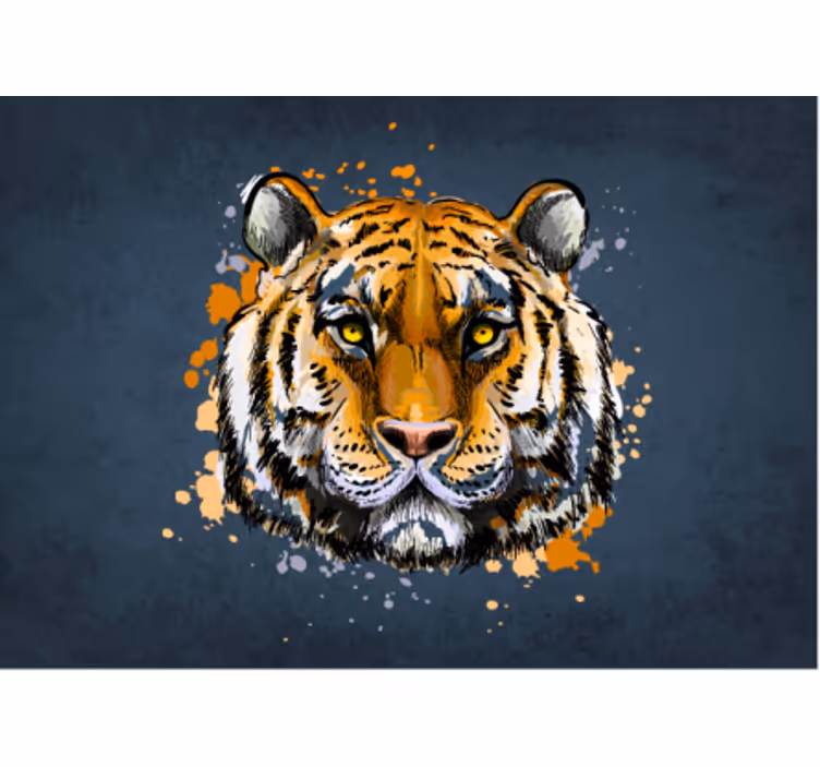Fototapeten weitere Tiere majestätisches tigerporträt - TenStickers