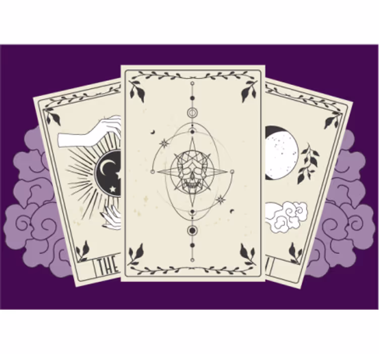 Fototapete Spruch tarotkarte abstrakt - TenStickers