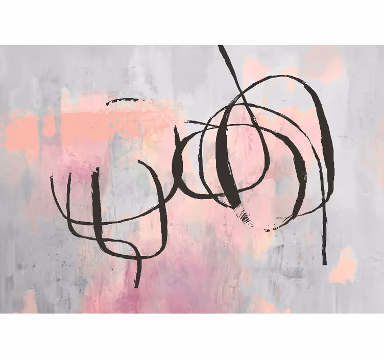 Fototapete abstrakt Abstrakte kunst rosa - TenStickers