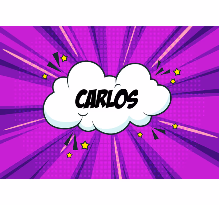 Fototapete Spruch name im comic-stil - TenStickers