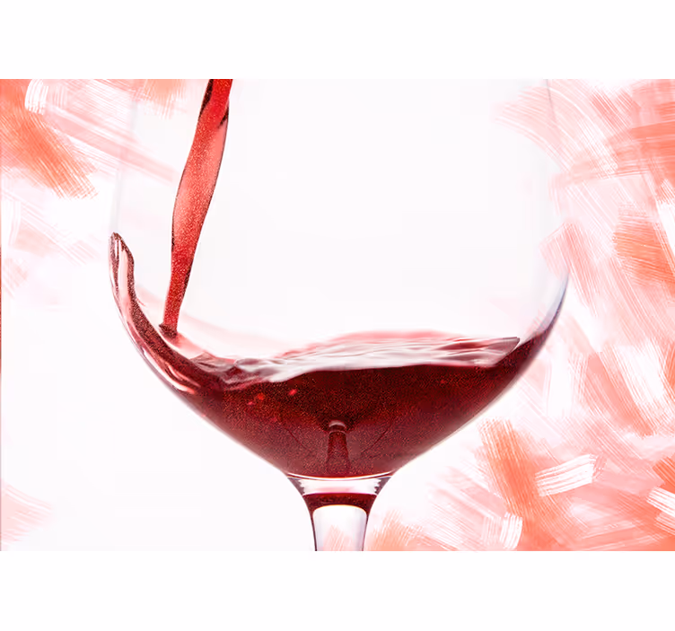 Fototapete Küche Nahaufnahme rotwein - TenStickers
