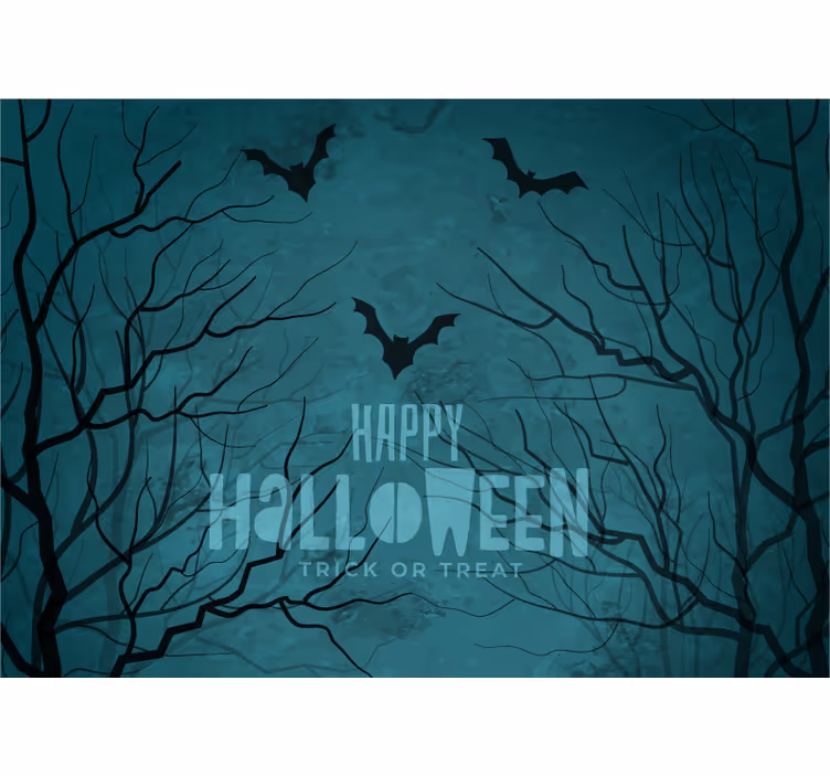 Halloween Fototapete gruselige nachtfledermäuse - TenStickers