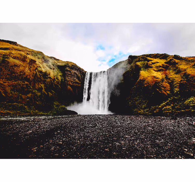 Fototapete Wasserfall majestätische wasserfallszene - TenStickers