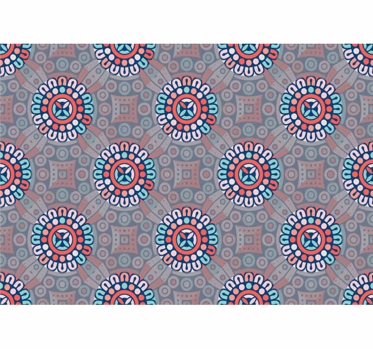 Fototapete weitere Muster geometrische blumenmuster - TenStickers