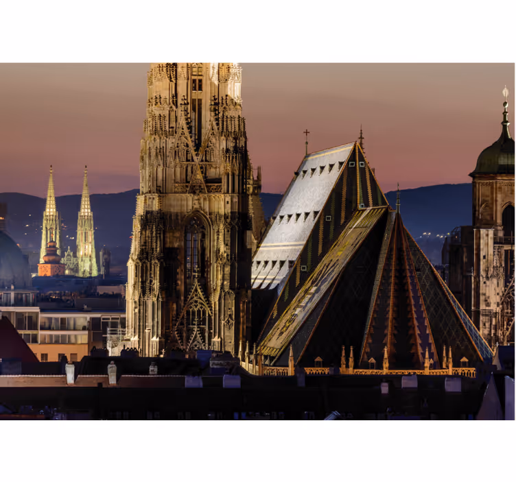 Fototapete Wien in der nacht - TenStickers