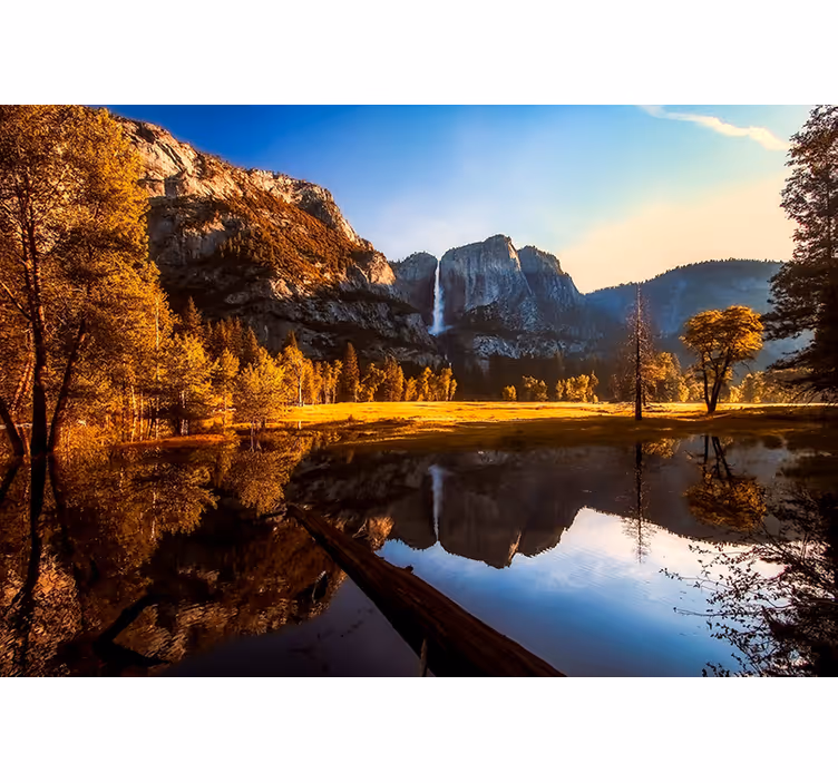Fototapete landschaft ruhige bergreflexion - TenStickers