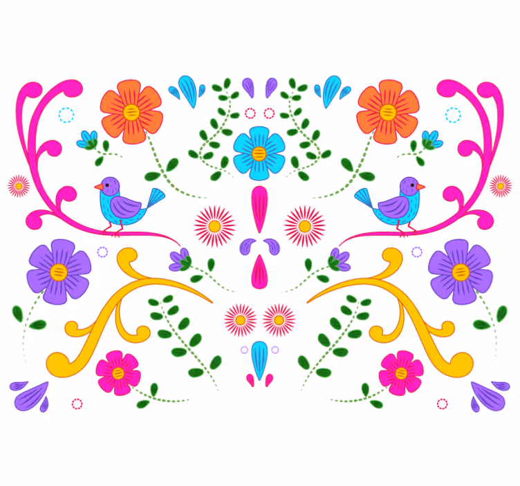 Fototapete weitere Blumen farbenfrohes blumendesign - TenStickers