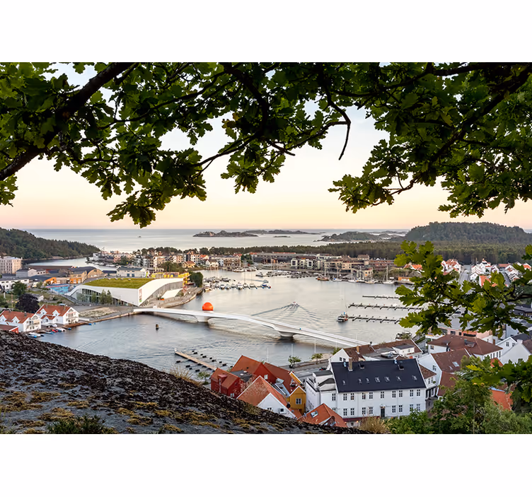 Fototapete städte mit charmantem küstenblick - TenStickers