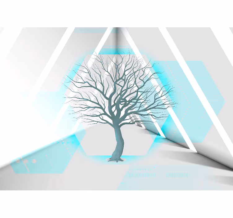 Fototapete Baum geometrisches baumdesign - TenStickers