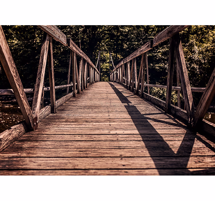 Fototapete 3D Alte brücke - TenStickers