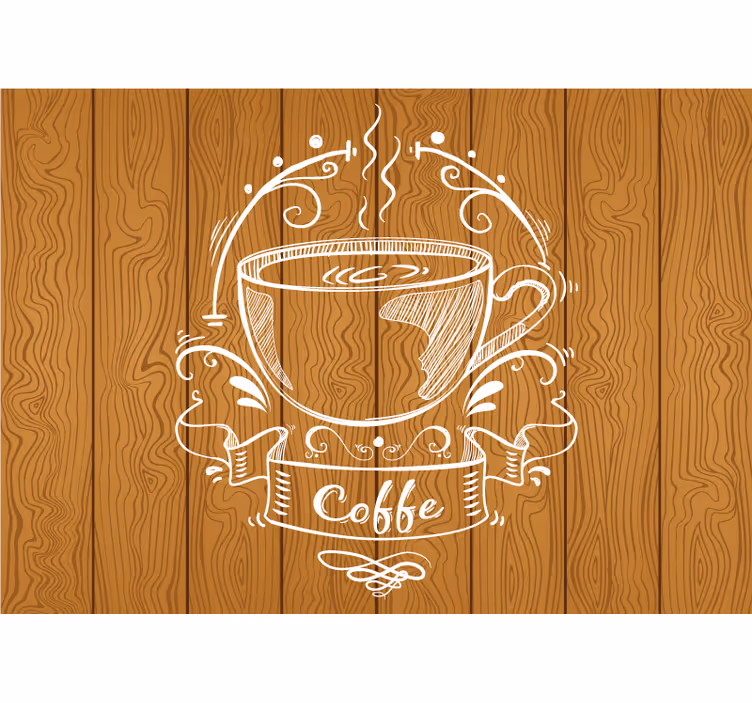 Fototapete spruch kaffeetassen design - TenStickers