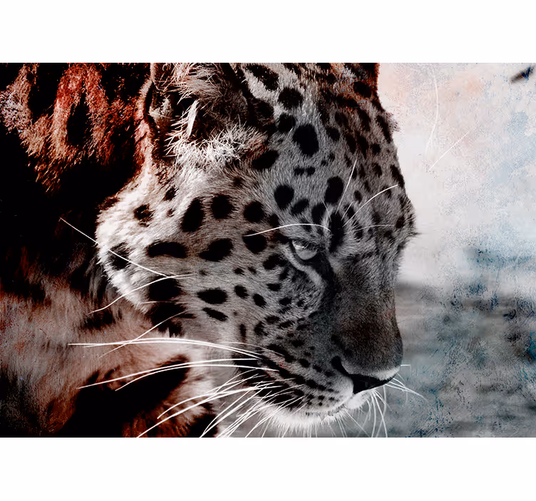 Fototapete Tiere leopardenporträt nahaufnahme - TenStickers