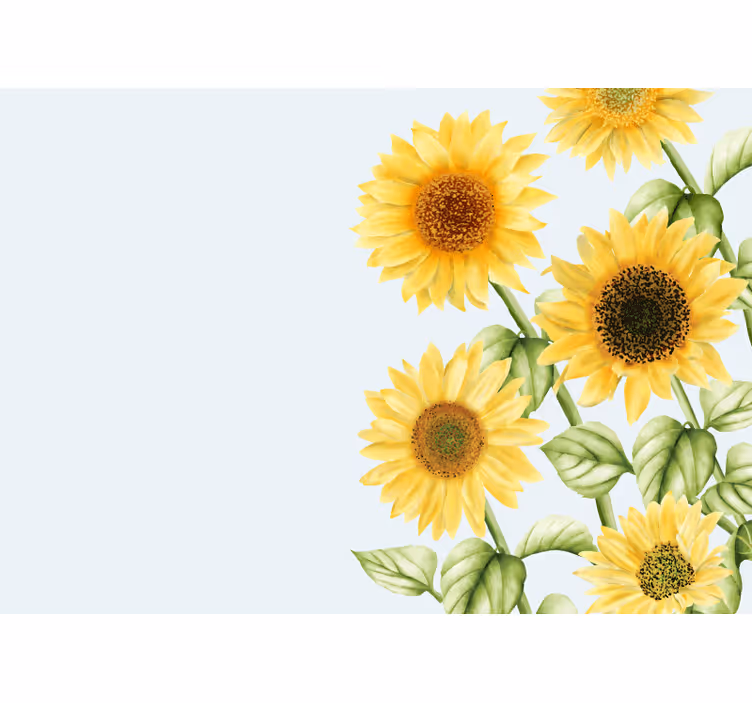 Fototapete Blumen sonnenblumenblüten-display - TenStickers