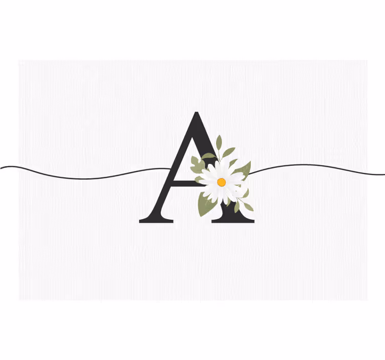 Fototapete Andere Blumen Personalisierte anfängliche gänseblümche - TenStickers