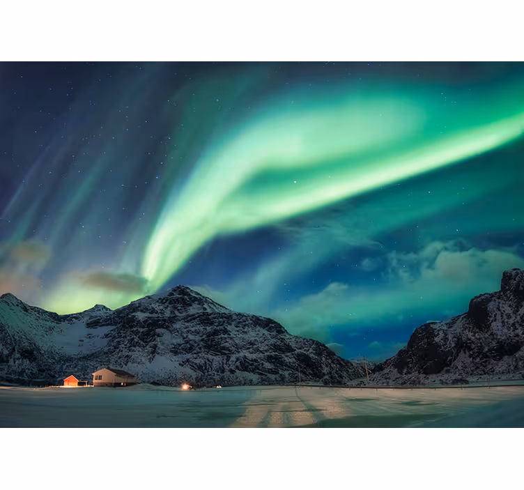 Fototapete natur nordlichter spektakel - TenStickers