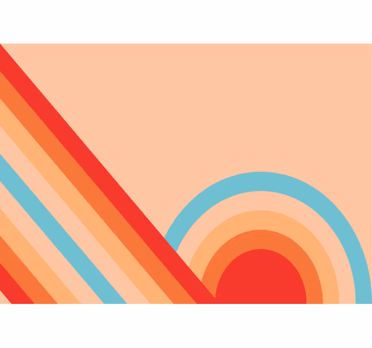 Fototapeten muster retro geometrische muster - TenStickers