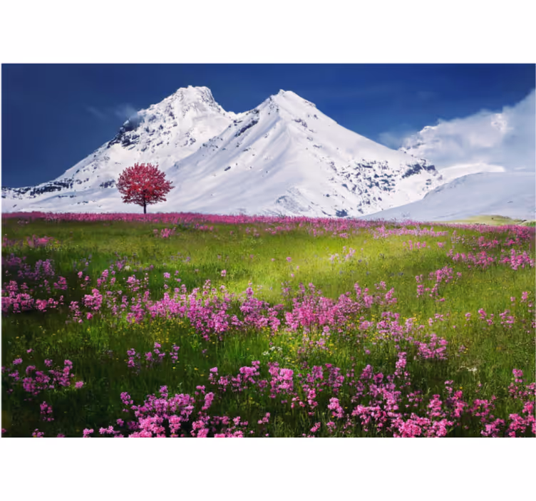 Fototapete landschaft bergwiesenblick - TenStickers