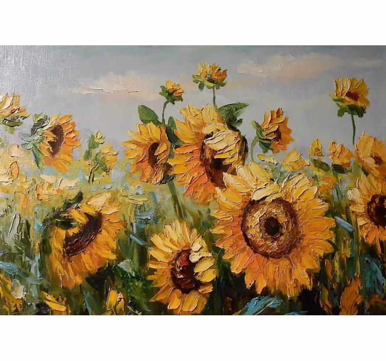 Fototapete blumen sonnenblumenwiese blüte - TenStickers