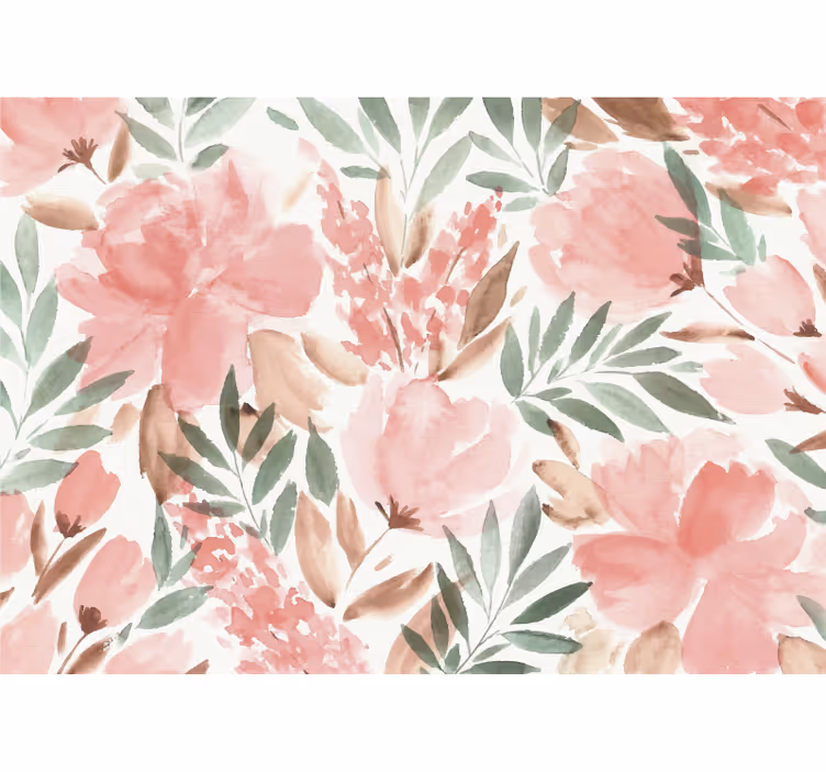 Fototapete blumen elegantes blumenmuster - TenStickers
