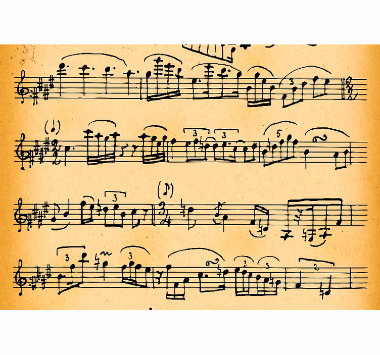 Fototapete Musik Altes musikblatt - TenStickers