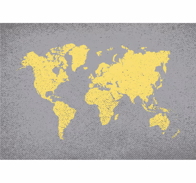 Fototapete weltkarte mit umrisskarte der welt - TenStickers