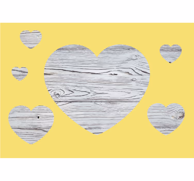 Fototapete liebe holzmaserung herz - TenStickers