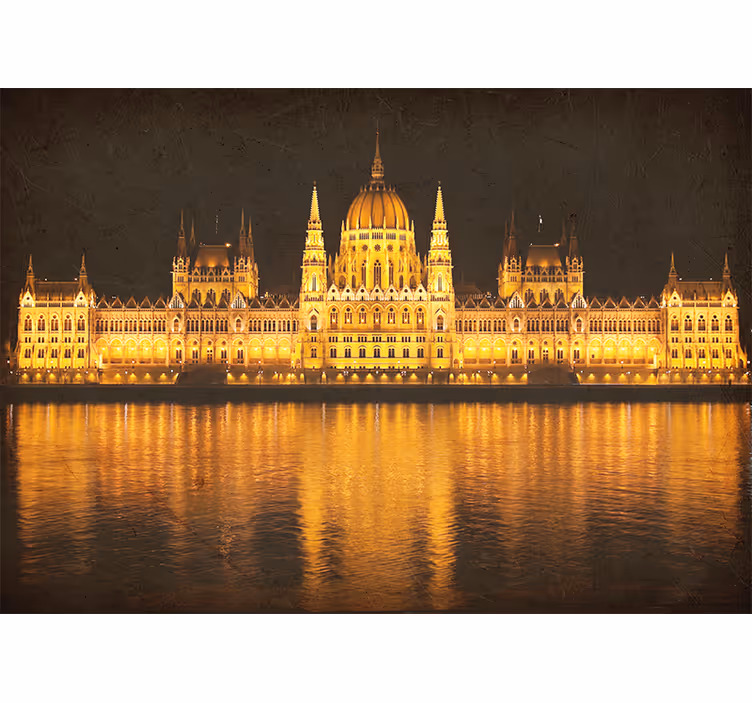 Fototapete andere städte budapest nachtansicht - TenStickers