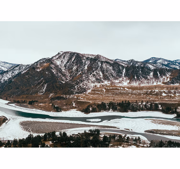 Fototapete landschaft gebirgsfluss aussicht - TenStickers