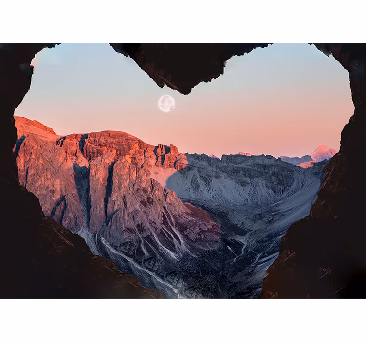 Fototapete Hochzeit Der berg in ein herz - TenStickers