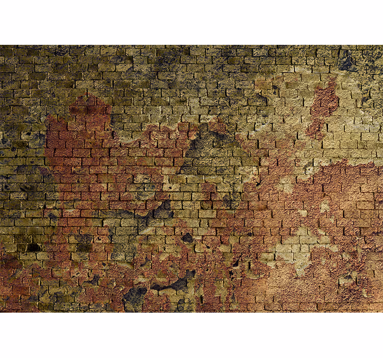 Fototapete Backstein Alte und beschädigte mauer - TenStickers