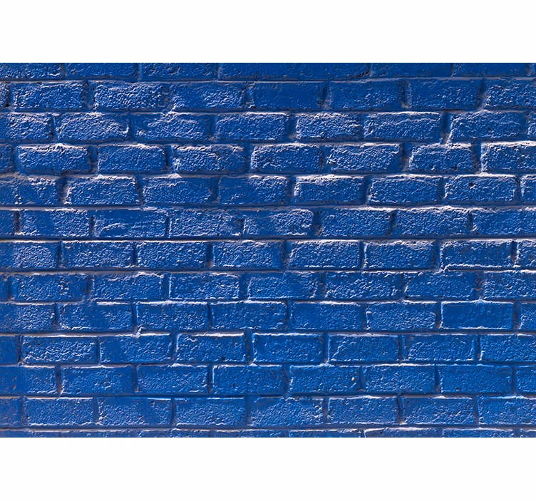 Fototapete ziegel strukturierte azurblaue oberfläche - TenStickers