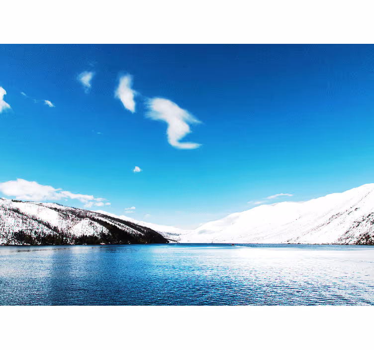 Fototapete landschaft schnee bedeckte berge - TenStickers