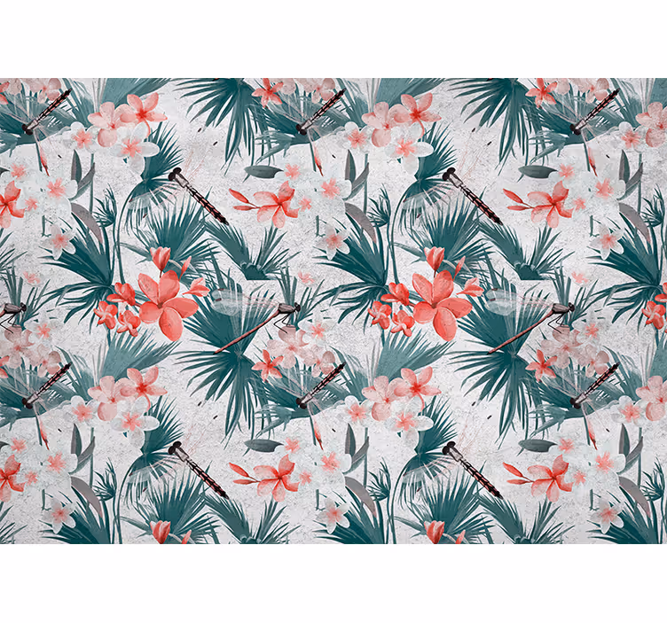 Fototapete blumen im tropischen blumendesign - TenStickers