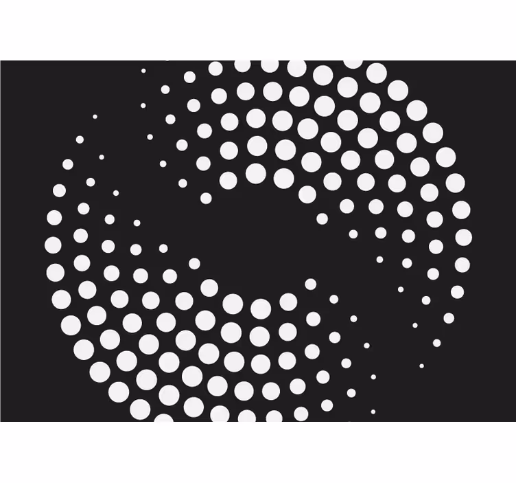 Weitere Fototapeten dynamisches weiß gepunktetes design - TenStickers