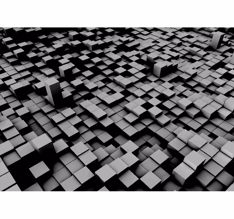 Fototapete abstrakt geometrische blockformationen - TenStickers