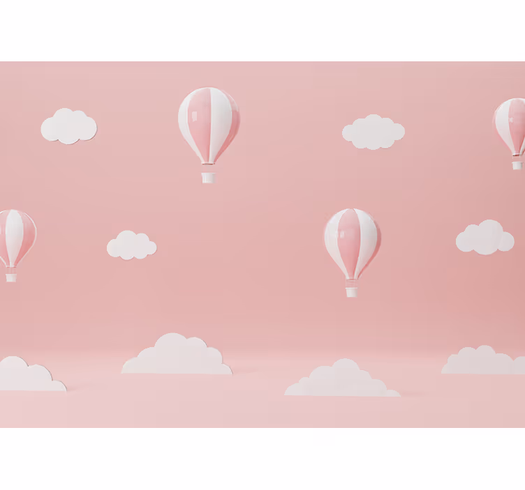 Fototapete liebe mit bunten himmel ballons - TenStickers
