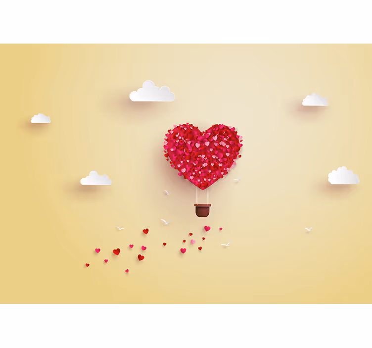 Fototapete liebe luftballon abenteuer - TenStickers