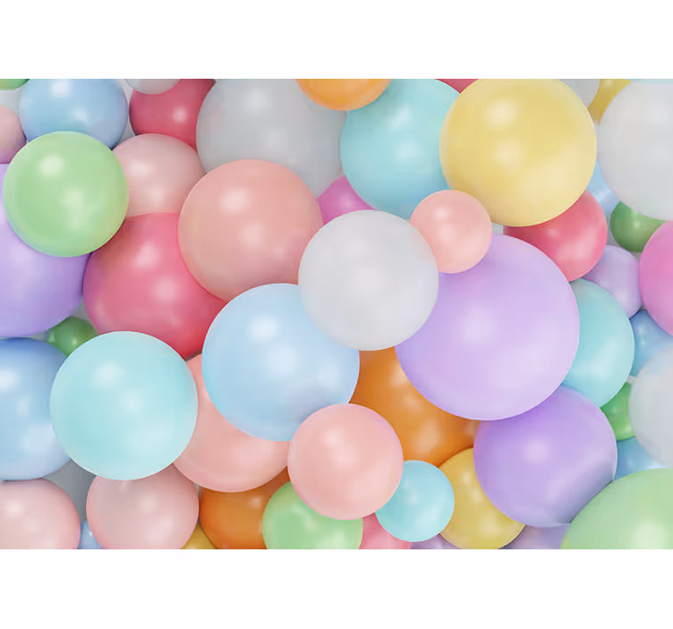 Fototapete weitere muster bunte ballonblasen - TenStickers