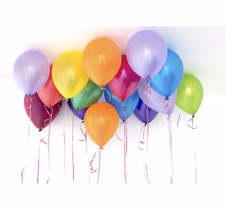 Fototapete liebe mit bunten partybällen - TenStickers