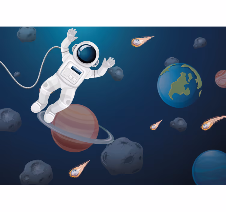 Fototapete fantasie kosmonaut im kosmos - TenStickers
