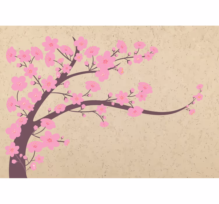 Fototapete blumen blühender kirschbaum - TenStickers